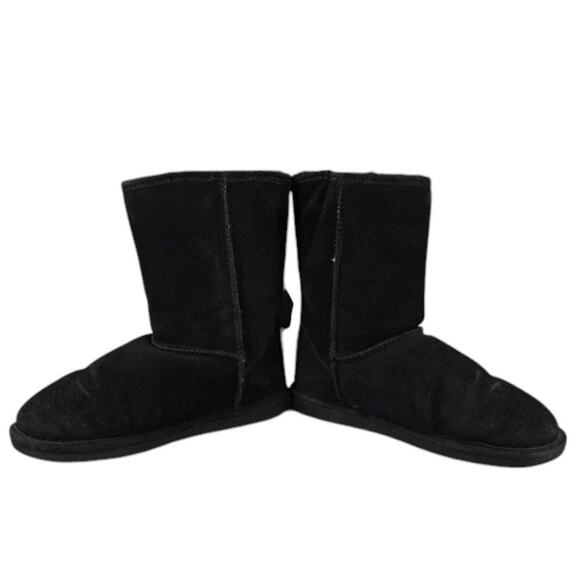 Bearpaw Shoes Womens 9 Boots Winter Comfort Warm Emma Short Leather Wool Black - Picture 13 of 14